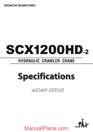 hitachi sumitomo scx1200hd 2 hydraulic crawler crane specifications page 1