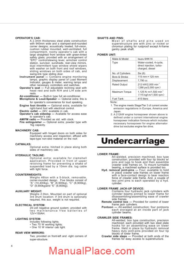 hitachi sumitomo scx1500 2 hydraulic crawler crane specifications page 4