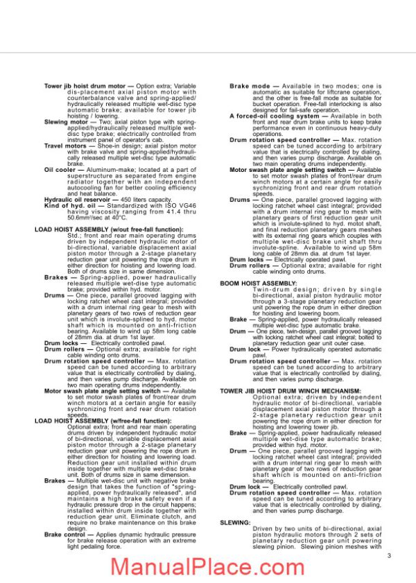 hitachi sumitomo scx2000a 2 hydraulic crawler crane specifications page 3