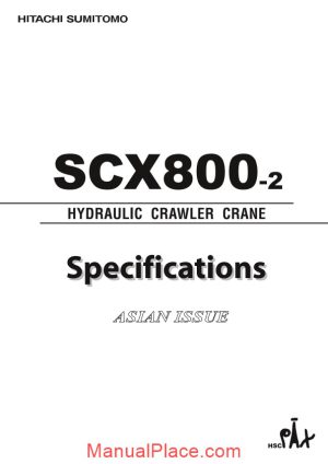 hitachi sumitomo scx800 2 hydraulic crawler crane specifications page 1