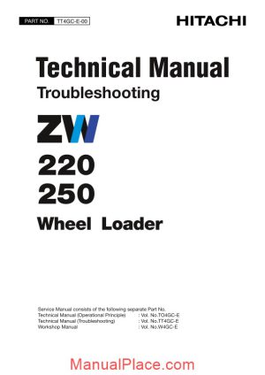 hitachi wheel loader zw 220 250 technical manual troublshooting page 1