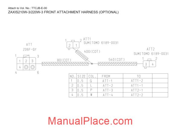 hitachi zaxis 140w 170w 190w 210w 220w 3 electrical circuit diagram 2 page 1