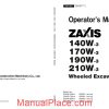 hitachi zaxis 140w 170w 190w 210w 3 operators manual page 1