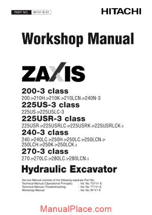 hitachi zaxis 200 225us 225usr 240 270 3 workshop manual page 1