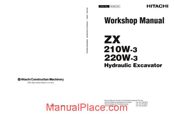 hitachi zaxis 210w 220w 3 workshop manual page 1