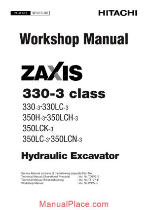hitachi zaxis 330 3 class workshop manual page 1