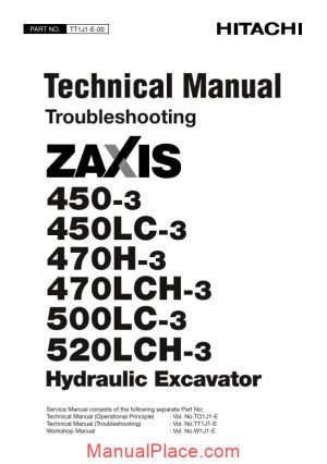 hitachi zaxis 450 470h 450lc 470lch 500lc 520lch 3 technical manual 23h13035 page 1