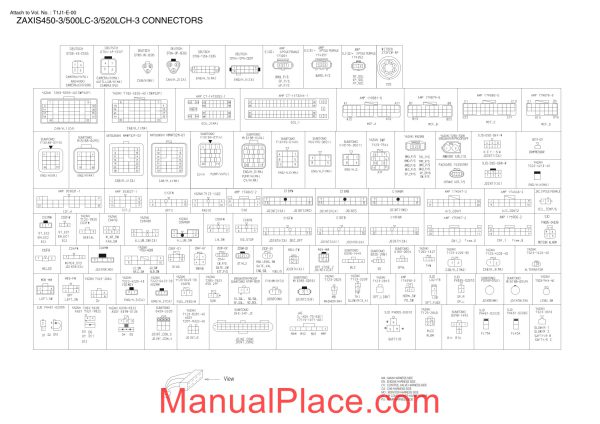 hitachi zaxis 450 500lc 520lch 3 electrical circuit diagram page 2