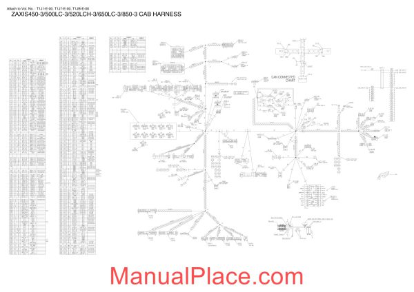 hitachi zaxis 450 500lc 520lch 3 electrical circuit diagram page 3