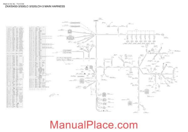 hitachi zaxis 450 500lc 520lch 3 electrical circuit diagram page 4