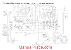 hitachi zaxis 450 500lc 520lch 3 hydraulic circuit diagram 3 page 1