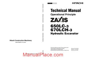 hitachi zaxis 650lc 670lch 3 technical manual operational principle page 1