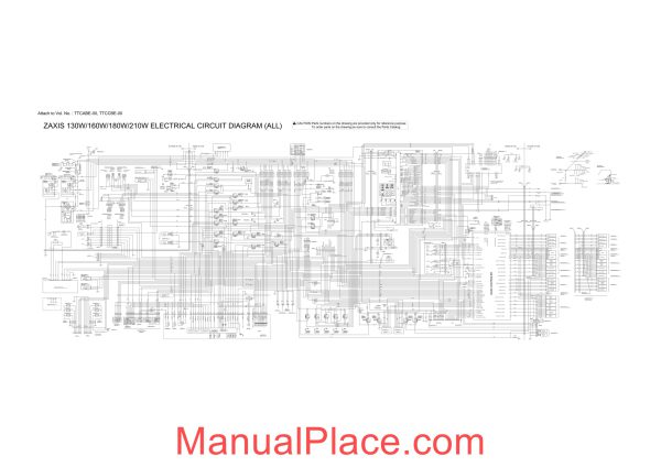 hitachi zaxis130w 160w 180w 210w hydraulic circut diagram page 1 scaled