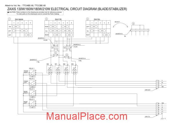 hitachi zaxis130w 160w 180w 210w hydraulic circut diagram page 3