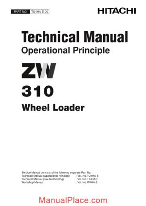 hitachi zw310 technical manual operational principle page 1