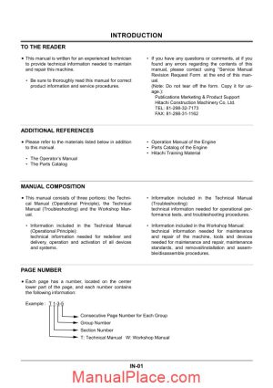 hitachi zx110 135urtechnical man trob page 1