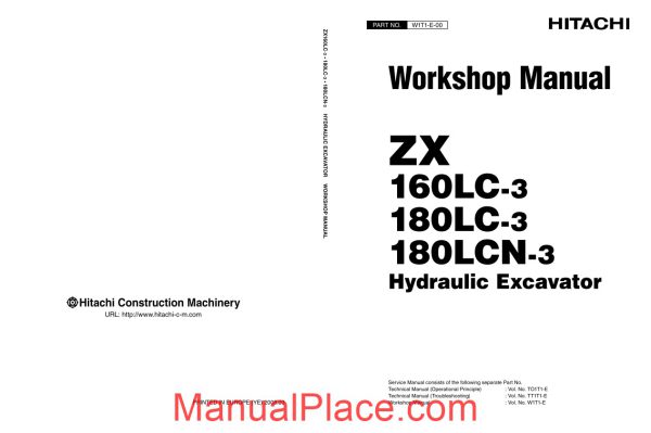 hitachi zx160lc 180lc 180lcn 3 workshop manual page 1