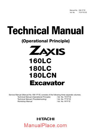 hitachi zx160lc180lcn tecnical man operation prin page 1