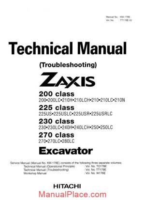 hitachi zx200 270 technical man trob page 1