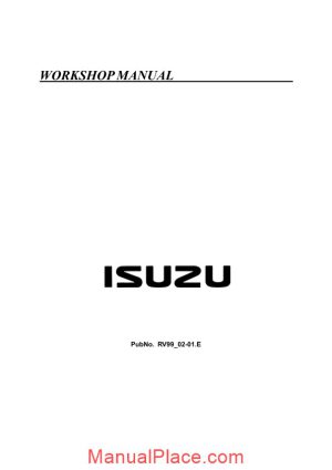 holden jackaroo isuzu trooper 1998 2002 workshop manual page 1