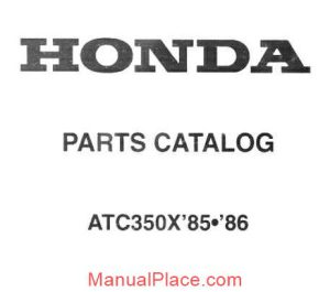 honda 1985 1986 atc350x parts catalog page 1