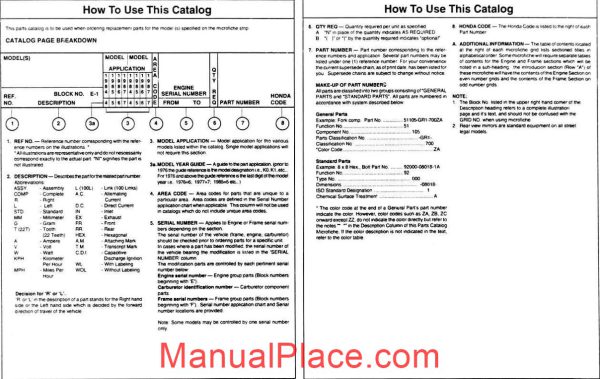 honda 1985 1986 atc350x parts catalog page 2