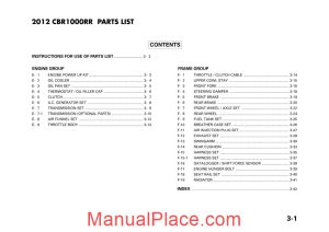 honda 2012 cbr1000rr parts list page 1