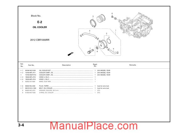 honda 2012 cbr1000rr parts list page 4