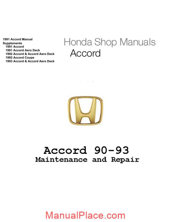 honda accord 1990 1993 maint repair manual page 1