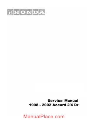 honda accord 1998 2002 workshop manual page 1