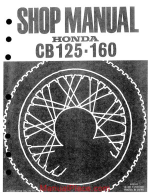 honda cb125 cb160 shop manual 1972 page 1