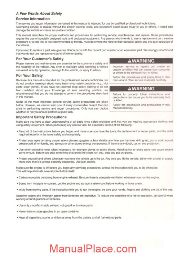 honda cbr 1000 rr 08 service manual 1 page 2