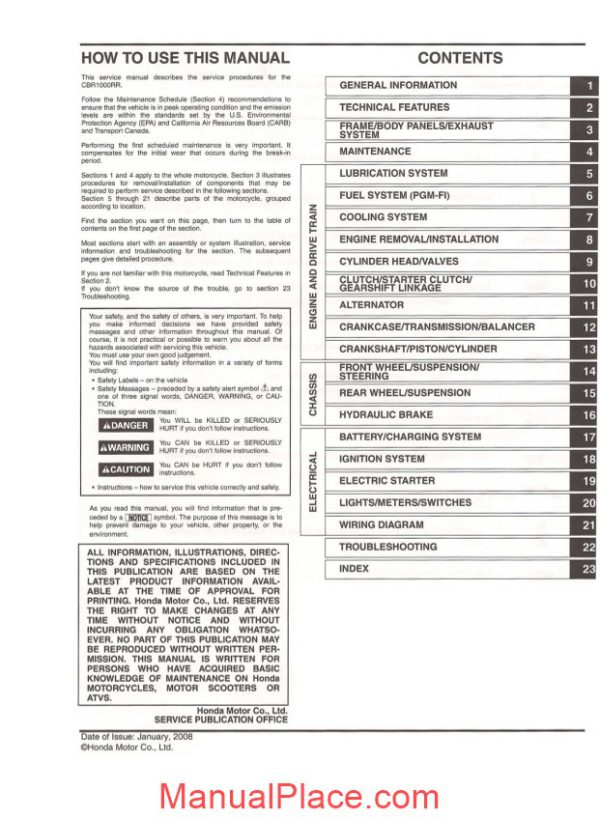 honda cbr 1000 rr 08 service manual 1 page 3