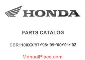 honda cbr1100xx 97 02 parts manual page 1