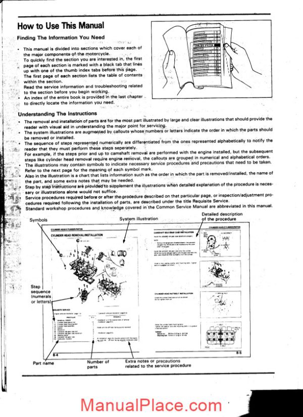 honda cbr600fm 89 90 service manual page 4