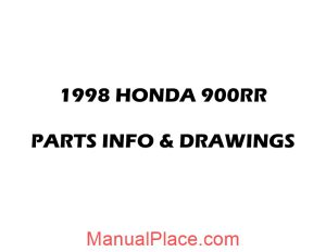 honda cbr900rr 98 parts manual and microfiches page 1