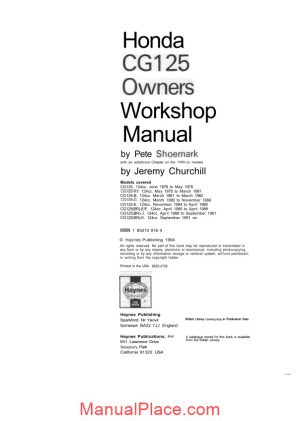 honda cg125 76 91 haynes service manual eng by mosue page 1