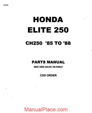 honda ch250 parts manual 1985 1988 page 1