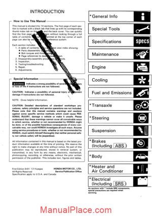 honda civic 1992 1995 workshop manual usa model page 1