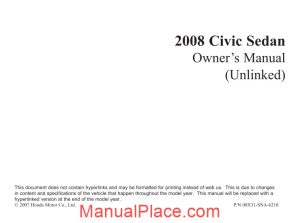 honda civic 2008 service manual page 1