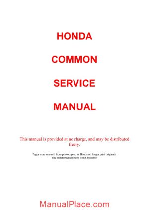 honda common service manual 25h13157 page 1