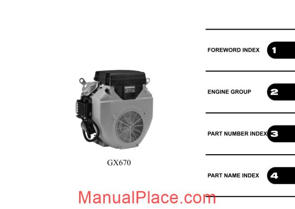 honda gx 670 propane engine ws repair manual 13zn10e4 page 2