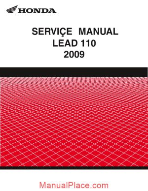 honda lead nhx110 2009 service manual page 1