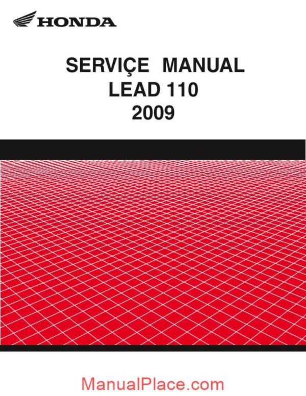 honda lead nhx110 2009 service manual page 1