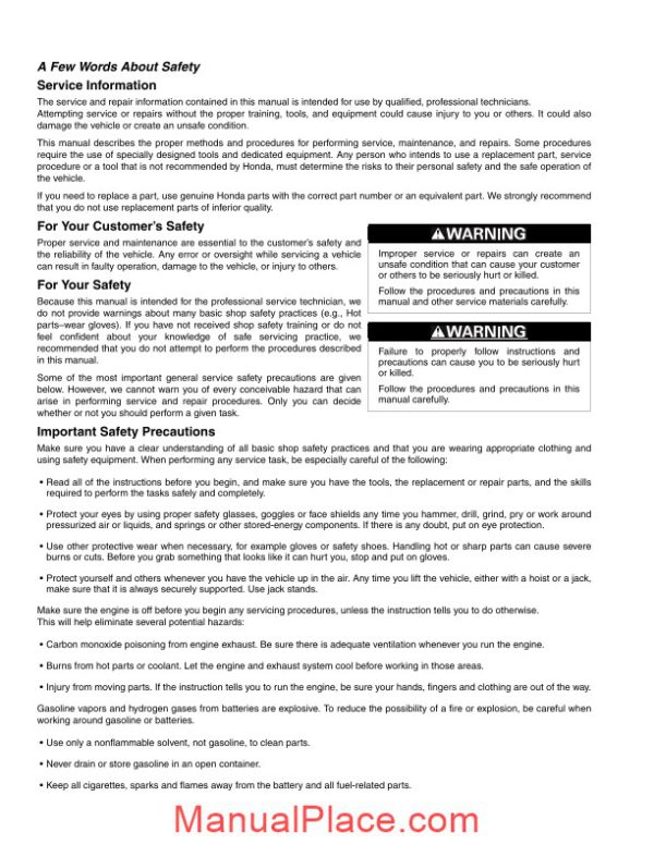 honda lead nhx110 2009 service manual page 3