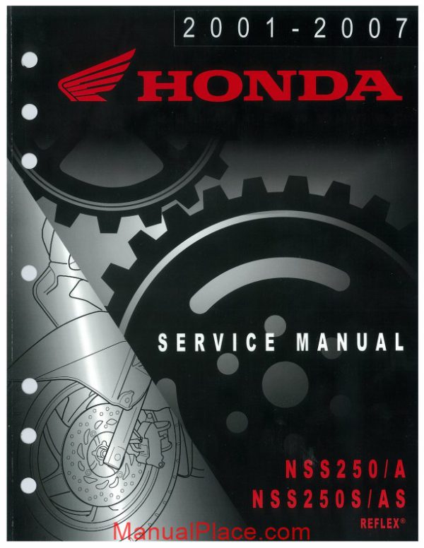 honda nss250 reflex 2001 2007 service manual page 1