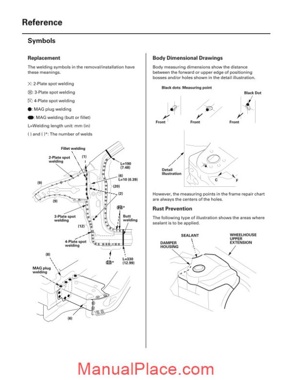 honda odyssey body repair manual 2011 2013 page 4