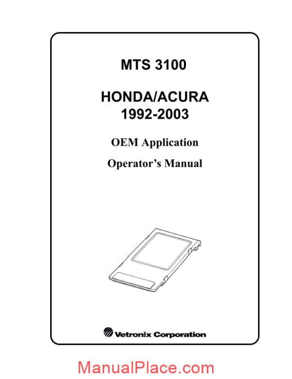 honda operators manual page 1