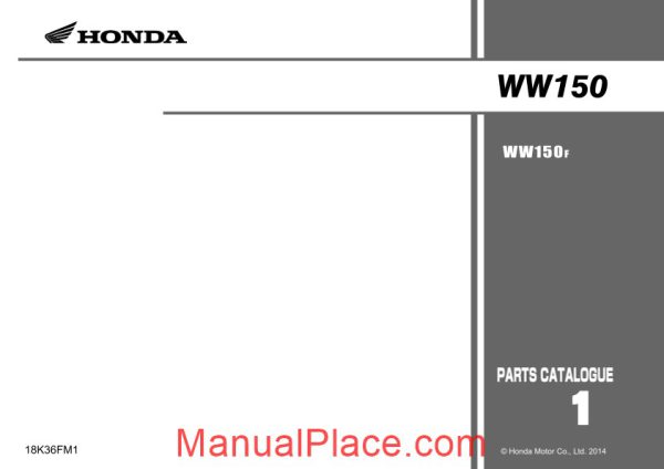 honda pcx150 new 2nd edition parts catalog page 1