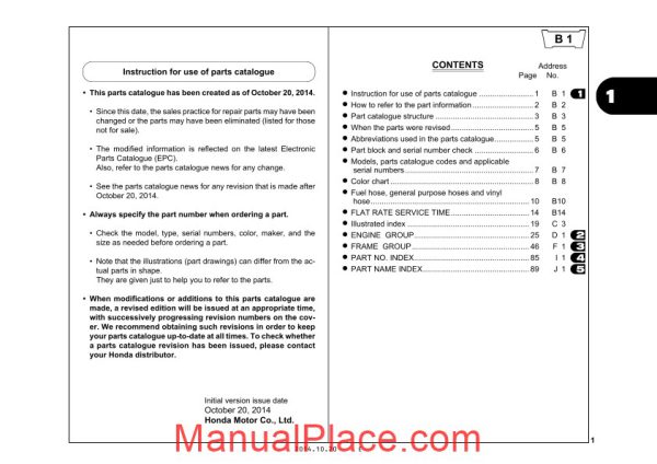 honda pcx150 new 2nd edition parts catalog page 4